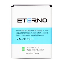 Battery for Samsung GALAXY Y S5360 EB454357VU 1200mAh Eterno Rechargeable Mobile Phone Battery With 12 Months