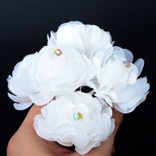 Wholesale 5Pcs NEW White HAIR FLOWER CLIP PIN FOR BRIDAL WEDDING PROM PARTY GIRL WOMEN