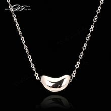 Love Heart Bean Necklaces & Pendants Platinum Plated Fashion Brand Vintage Jewelry For Women Chains Accessiories DFN014
