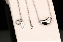 Love Heart Bean Necklaces Pendants Platinum Plated Fashion Brand Vintage Jewelry For Women Chains Accessiories DFN014