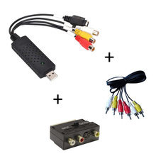 video capture card USB 2.0 Video TV DVD VHS Audio Capture card  Adapter +RCA cable+Scart Adapter No need CD driver