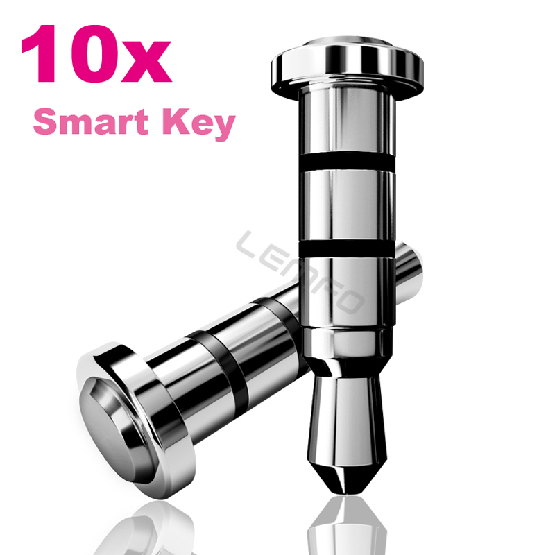 10pcs lot 360 Klick Smart Key Anti dust Plug Intelligent Shortcut 3 5mm Audio Jack Button