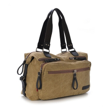 New style Women fashion canvas handbag casual vintage big school shoulder bag high quality man travel