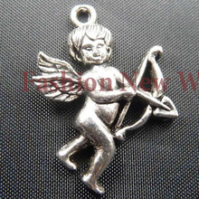 Free shiping!!!Wholesale 165pcs Cupid shape silver Metal Pendant fashion charms T2194