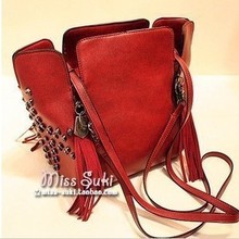 2013 Women’s Handbag Trend Skull Tassel Bucket Bag Vintage Rivet Woman Messenger Bags Free Shipping