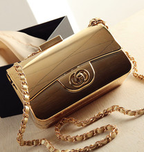 Women handbag 2014 European and American style women tyrant gold small channelled style messenger bags Day clutches shoulder bag