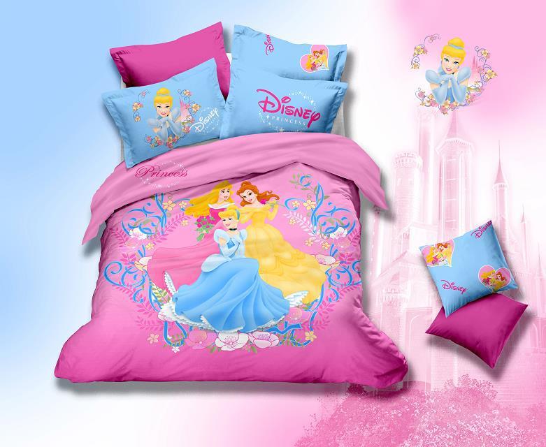 100-cotton-king-queen-cartoon-princess-bedding-set-unique-child-bed ...
