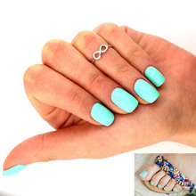 4pcs Women Girl Gothic Boho Nice Sweet Silve/Gold Infinity Toe Ring Knuckle Ring