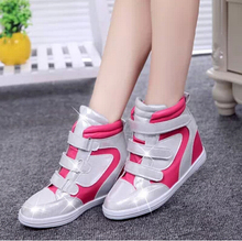 female Velcro sneakers for women height increasing shoes brand sports casual shoes high sneakers women