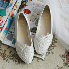 2014 houaphan pearl beads female wedding shoes white bridesmaid women s shoes wedding flats dress shoes