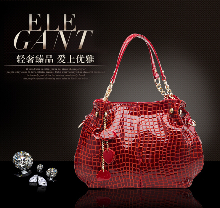 2014 women s japanned leather handbag fashion handbag shoulder bag messenger bag casual handbag women s