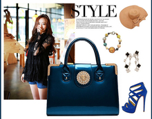 2014 new 2014 Diamond handbag patent leather women messenger bags desigual bolsas femininas louis bag handbag