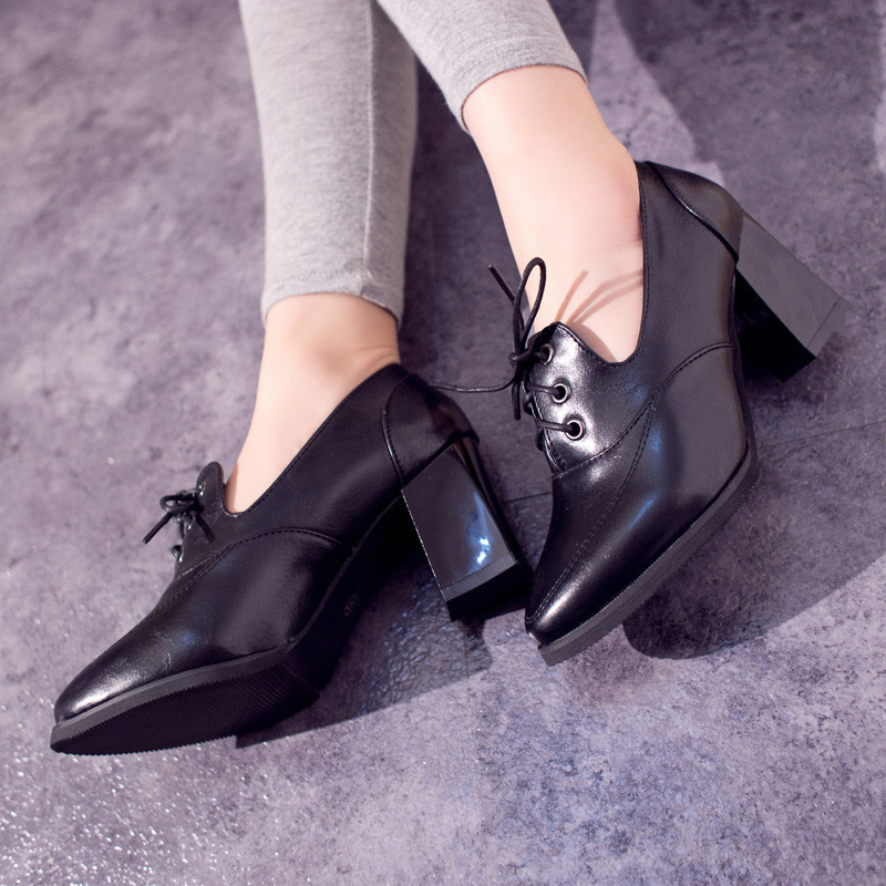2014 fashion high heel oxford shoes for women with breathable inner woman leisure shoe lady british