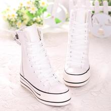 2014 New Spring Casual Women Flats Lovers Sport Shoes High Upper Lace Up Women Sneakers Canvas