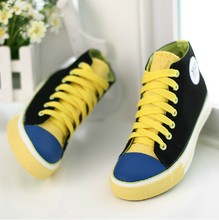 2014 New Spring Casual Women Flats Lovers Sport Shoes Candy Color Patchwork Lace Up Women Sneakers Canvas Shoes Woman Shoes