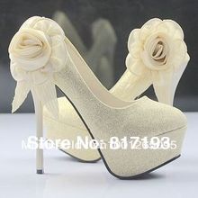 Sexy Rose Flowers Red Bottom High Heels Platforms Women Pump Fashion Elegant Ladies Wedding Shoes Bridal Shoes Plus Size 34-39