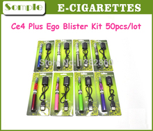 Wholesale CE4s Blister Kits E Cig  Ego T Battery 650mah 900mah CE4+ Clearomizer For E-cigarette Kits Ego CE4 Plus Kit 50pcs/lot