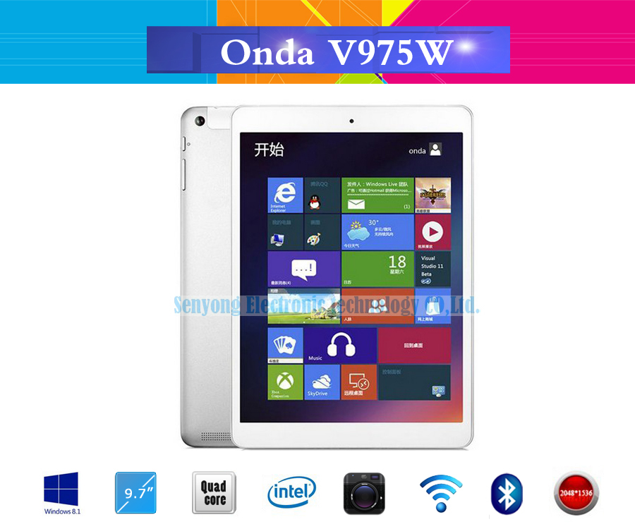 Original 9 7 ONDA V975w Tablet PC Windows 8 1 Intel 3735F Quad Core IPS Retina