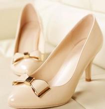 2014 new patent leather shoes ladies spring flowers simple pedicure noble banquet blue nude color@01