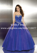 Appliqued Corset Vogue Strapless Royal Blue Quinceanera Dress Ball Gowns WX422 Vestidos de Debutante