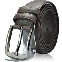 New 2014 Designer Casual Metal Buckle Faux Leather Solid Belts For men Black Brown Men Accessories