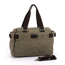 Casual short trips large capacity handbag men and women vintage canvas messenger bag brand shoulder bags laptop bag