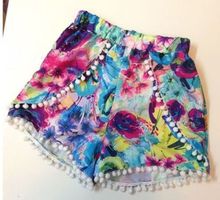 Fashion Hot Women s High Waist Tassel Print Beach Casual Mini Shorts Short Pants