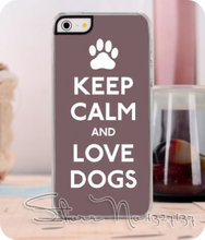 Keep Calm And Love Dogs Hot Cute Transparent Clear Hard Phone Cases Cover for iphone 5 5S PC case accessories 1PC Free Shipping