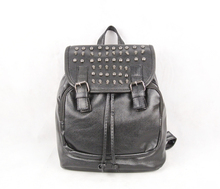 2014 New arrival Fashion school bags Hot Preppy Style women Backpack Rivet Student backpack PU leather lady bags