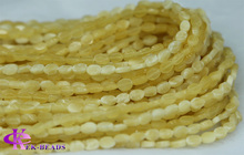 Wholesale Natural Genuine Yellow Honey Jade Flat Oval Beads Loose Small Beads 4x6mm Fit Jewelry DIY
