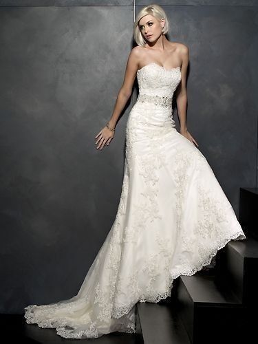 Crazy New Sexy 2014 Crystal Sweetheart White Ivory Wedding Dress Custom size 2 4 6 8