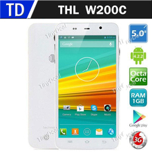 In Stock Original THL W200C W200 5.0″ 5 Inch IPS HD Screen MTK6592M Octa Core Android 4.2.2 3G GPS Phone 8MP CAM 1GB RAM 8GB ROM