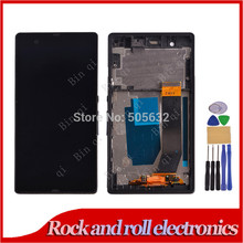 For Sony Xperia Z LT36i LT36h LT36 C6603 C6602 L36H LCD Display + Touch screen Digitizer Assembly + Frame + Free Tools