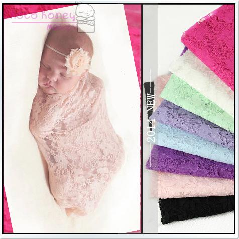 Stretch Newborn Lace Wrap Baby Photo Prop Cocoon Baby Wrap Set Lace Rug Baby Studio Props