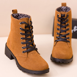 Package mailed in the spring of 2014 ladies short boots USES with thick with flat Martin