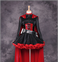 New high quality RWBY RED Ruby Rose Gothic Cosplay Costume Dress