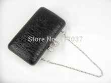 614 Crystal Black Lady Fashion Wedding Bridal Party Night Evening purse handbag clutch bag case IN