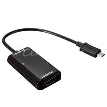 Universal 1080P Full HD MHL Micro USB To HDMI HDTV Cable Converter Adapter Remote Control For