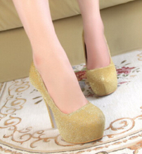 The new spring summer autumn 2014 waterproof high heeled shoes high heels sweet and fashion