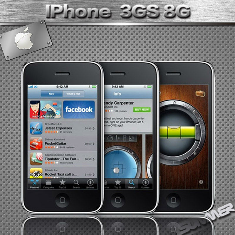 Original Unlocked APPLE iPhone 3GS 8GB Cell Phones 3 5 GPS WIFI 3 MP Used Smartphone