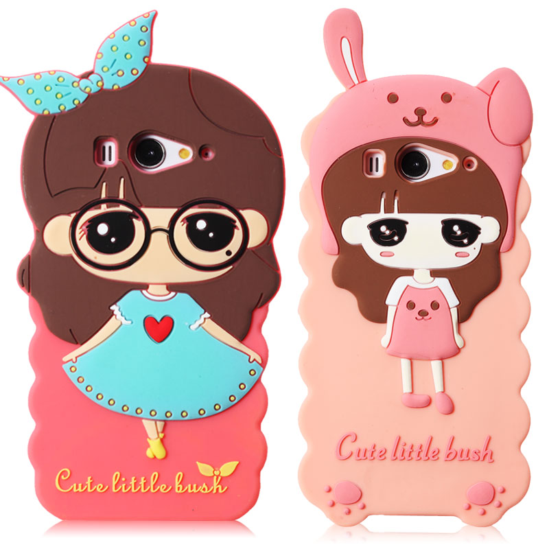 Cartoon Silicone Back Cases For Millet Xiaomi Miui Mi2s Cute Little Buse Covers For Mi2 Mi2s
