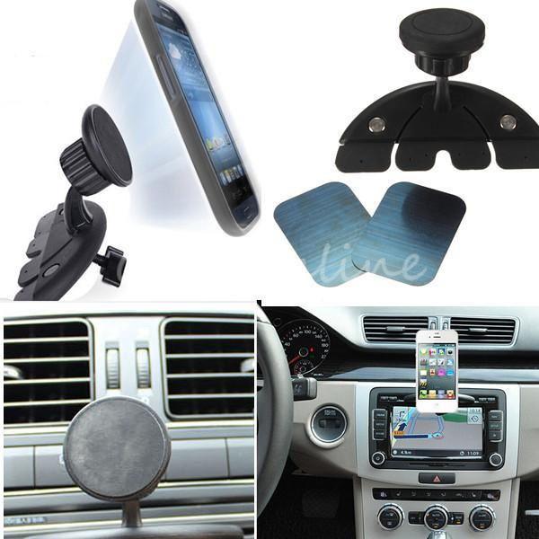 100 Newest High Quality Universal Magnetic Car For CD Slot Mount Holder Stand For For iphone