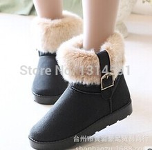 free shipping 2014 new winter wild snow boots wool boots couple models black brown blue color women girl shoes