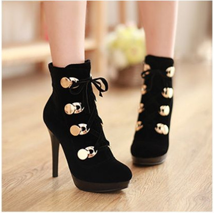 Size34 39 autumn winter fashion women ankle boots plush padded women platform botas women leather high