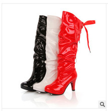 Size 35-39 autumn&winter fashion women club pole dancing boots women platform leather boot over the knee boots free shipping