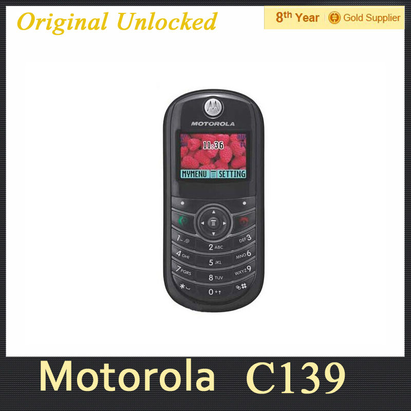  Cheap Original MOTOROLA C139 Mobile Phone GSM 900 1800MHz Refurbished Free Shipping