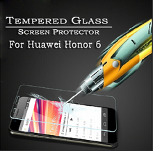 2014 accessories!Anti-Explosion Tempered Glass Screen Protector Protective Guard Cover Film For huawei Honor 6 + package
