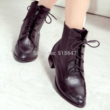 New Fashion Womens Shoes Sexy Point Toe Kitten Heel Spike Stud Ankle Boots Pumps    us size4 4.5 5 6 7 8