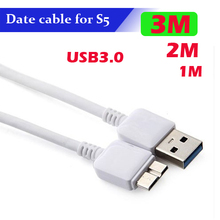 freeshipping USB 3.0 Data Sync Charger Cable 3M 10 inch for Samsung Galaxy note 3 S5 retail & wholesale