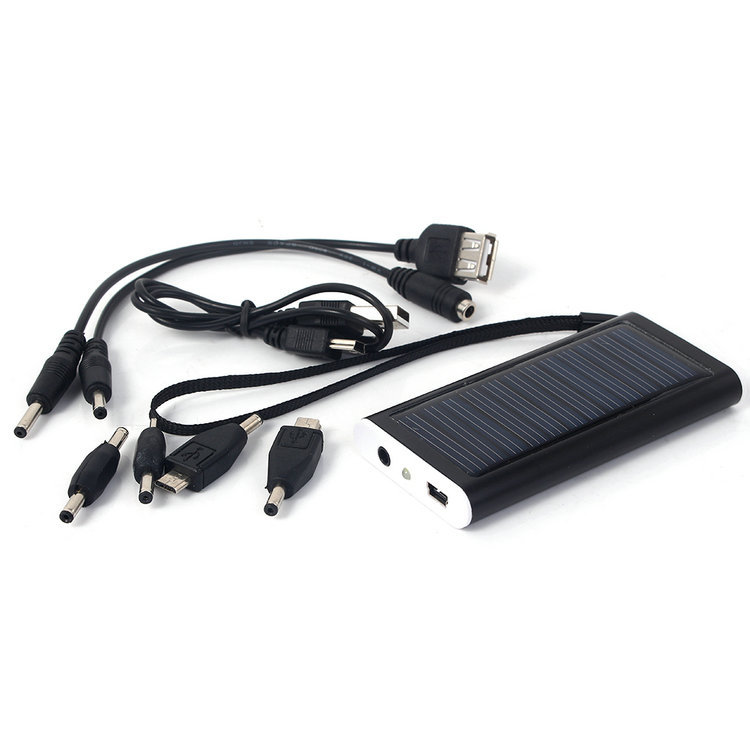 1350mAh Solar Power Bank Solar Charger Panel 4 Adapters USB Connectors for Phone MP3 MP4 Pad